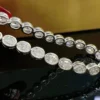 Oval Cut Bezel Tennis Bracelet | Secure & Stylish 10 Ct Oval Cut Bezel Tennis Bracelet East west lab grown moissanite classic secure clasp line bracelets for her 10 year anniversary