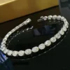 Oval Cut Bezel Tennis Bracelet | Secure & Stylish 10 Ct Oval Cut Bezel Tennis Bracelet East west lab grown moissanite classic secure clasp line bracelets for her 10 year anniversary