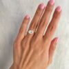 East West Oval Engagement Ring 2 Carat Moissanite Diamond Solitaire Ring For Women Oval East West Engagement Ring