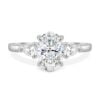 Oval Three Stone Engagement ring for Women