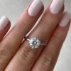 2.00Ct Round Moissanite Solitaire Engagement Ring Crafted in 14k Gold - GRA Certified 2.00Ct Round Moissanite Solitaire Engagement Ring Crafted in 14k Gold - GRA Certified