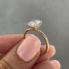 2.0Ct Radiant Engagement Rings, Moissanite Hidden Halo Ring in 14k Gold - GRA Certified 2.0Ct Radiant Engagement Rings, Moissanite Hidden Halo Ring in 14k Gold - GRA Certified