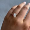 2.0Ct Radiant Engagement Rings, Moissanite Hidden Halo Ring in 14k Gold - GRA Certified 2.0Ct Radiant Engagement Rings, Moissanite Hidden Halo Ring in 14k Gold - GRA Certified