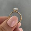 2.0Ct Radiant Engagement Rings, Moissanite Hidden Halo Ring in 14k Gold - GRA Certified 2.0Ct Radiant Engagement Rings, Moissanite Hidden Halo Ring in 14k Gold - GRA Certified