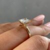 2.0Ct Radiant Engagement Rings, Moissanite Hidden Halo Ring in 14k Gold - GRA Certified 2.0Ct Radiant Engagement Rings, Moissanite Hidden Halo Ring in 14k Gold - GRA Certified