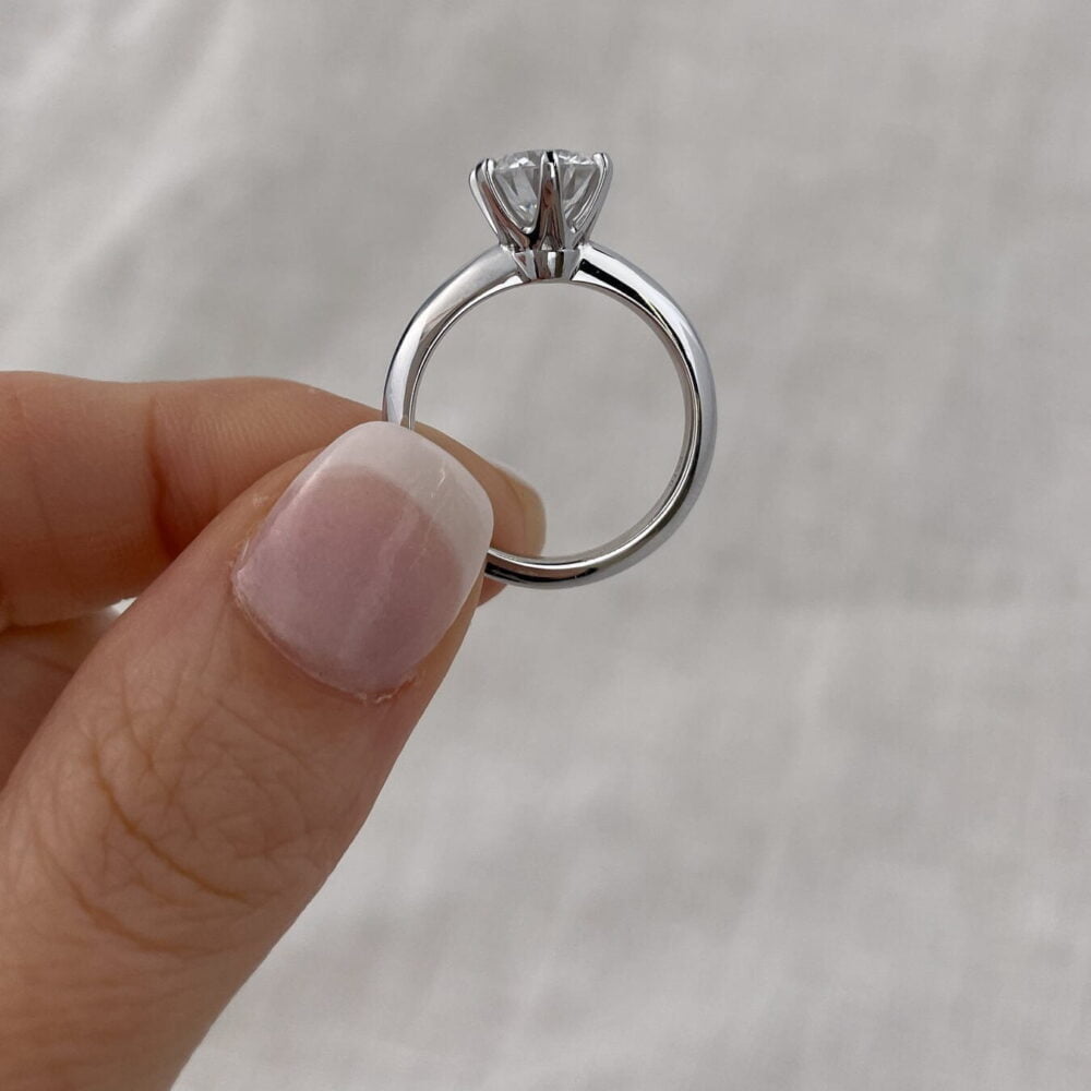 2.50Ct Solitaire Moissanite Engagement Ring Crafted in 14k Gold Wedding Ring
