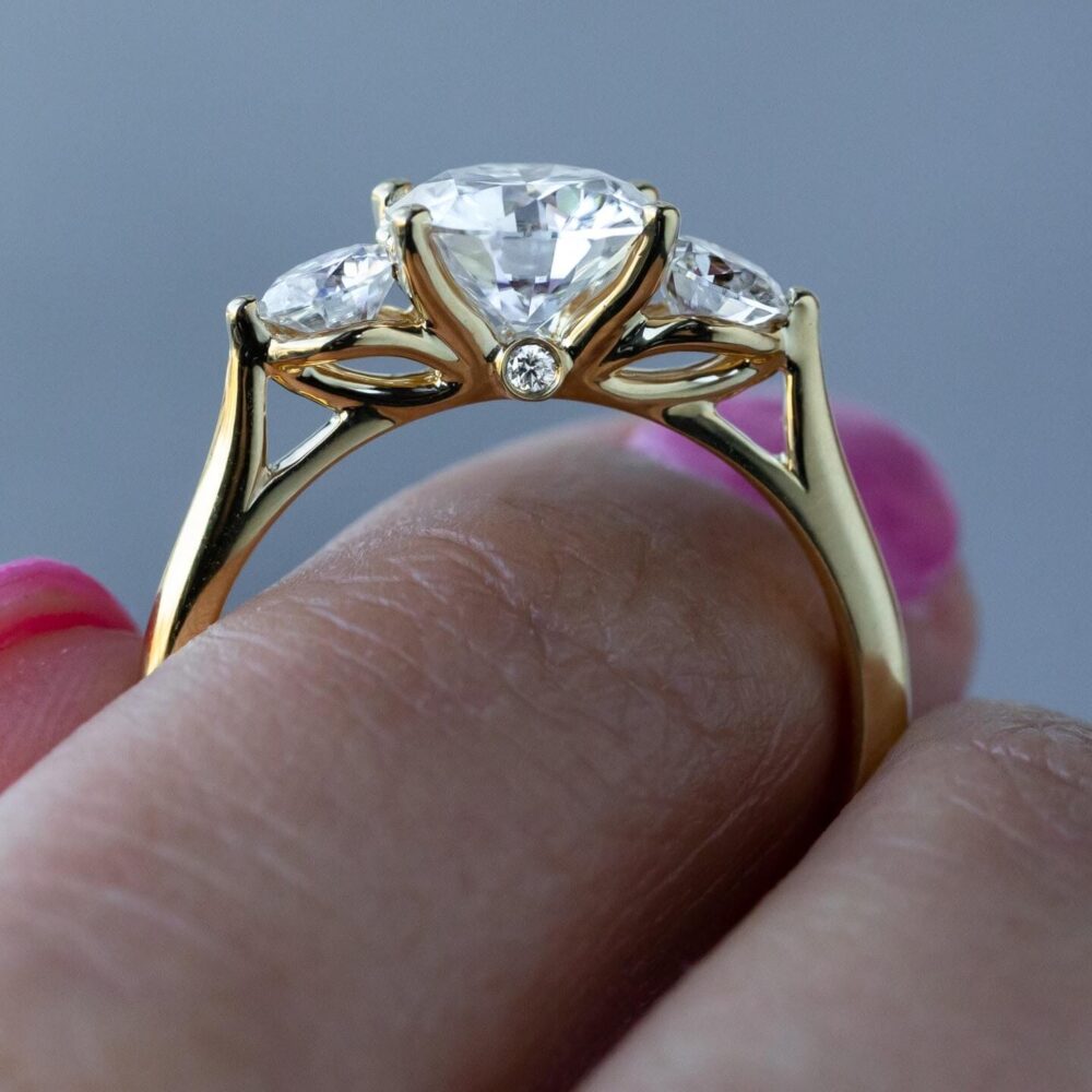 2.50Ct Three Stone Engagement Ring For Women, Perfect Wedding Anniversary Ring