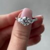 2.50Ct Three Stone Engagement Ring For Women, Perfect Wedding Anniversary Ring