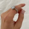 3.10Ct Round Moissanite Halo Engagement ring For Women (2)