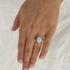 3.10Ct Round Moissanite Halo Engagement ring For Women (2)