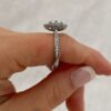 3.10Ct Round Moissanite Halo Engagement ring For Women (2)