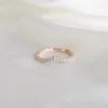 Curved Moissanite Wedding Band, 14K Gold Moissanite Stackable Eternity Ring For Women