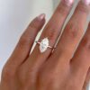 2.0Ct Hidden Halo Marquise Engagement Ring, Moissanite Wedding Ring in 14k Gold - GRA Certified