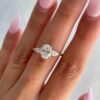 2.50Ct Diamond Three Stone Engagement Rings, Moissanite Promise Rings 14K Gold - GRA Certified 2.50Ct Diamond Three Stone Engagement Rings