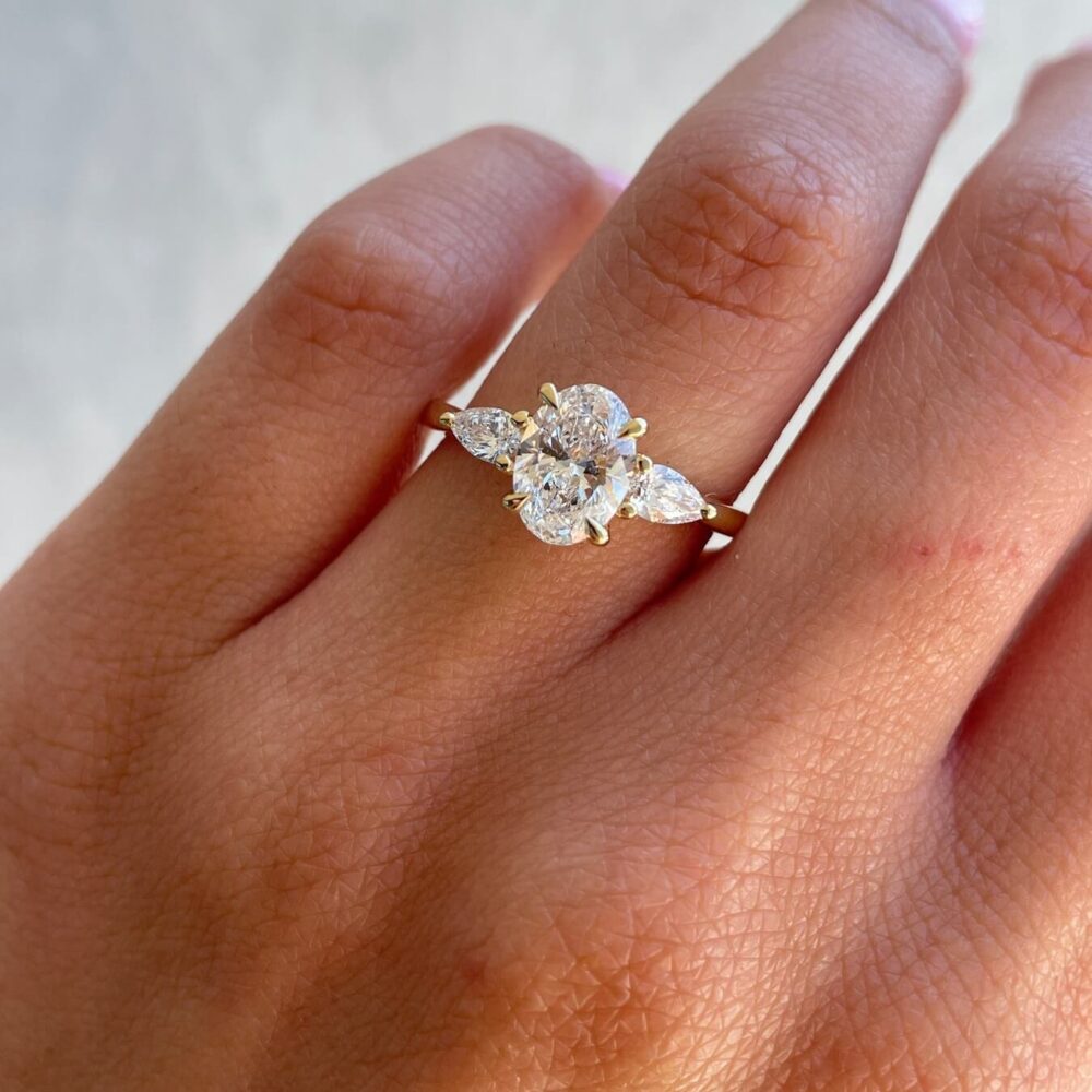 2.50Ct Diamond Three Stone Engagement Rings