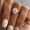 Oval Three Stone Engagement Rings