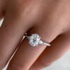 Oval Three Stone Engagement Rings