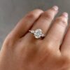 3 Stone Oval Engagement Ring, GRA Certified 3.0Ct Oval Moissanaite Anniversary Rings in 14K Gold 3 Stone Oval Engagement Ring, GRA Certified 3.0Ct Oval Moissanaite Anniversary Rings in 14K Gold