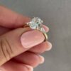 3 Stone Oval Engagement Ring, GRA Certified 3.0Ct Oval Moissanaite Anniversary Rings in 14K Gold 3 Stone Oval Engagement Ring, GRA Certified 3.0Ct Oval Moissanaite Anniversary Rings in 14K Gold