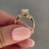 3 Stone Oval Engagement Ring, GRA Certified 3.0Ct Oval Moissanaite Anniversary Rings in 14K Gold 3 Stone Oval Engagement Ring, GRA Certified 3.0Ct Oval Moissanaite Anniversary Rings in 14K Gold