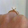 4.50Ct Pear Shaped Engagement Ring, Moissanite Promise Rings in 14k Gold - GRA Certified