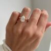 1.50Ct Pear Solitaire Engagement Ring, 3 Claw Moissanite Anniversary Ring in 14k Gold - GRA Certified 1.50Ct Pear Solitaire Engagement Ring, 3 Claw Moissanite Anniversary Ring in 14k Gold - GRA Certified