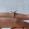 2.20Ct Pear Solitaire Engagement Ring, 5 Claw Moissanite Anniversary Ring in 14k Gold - GRA Certified 2.20Ct Pear Engagement Rings, 5 Claw Moissanite Anniversary Ring in 14k Gold - GRA Certified