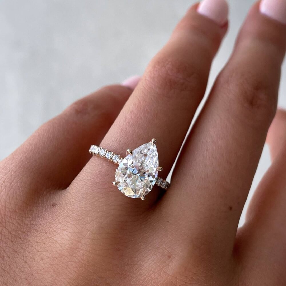 3.3 Carat Pear Shape Diamond Ring