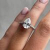 2.40Ct pear cut engagement ring Set