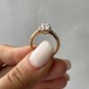 2.60Ct Pear Halo Engagement Ring, 3/4 Pave Set Moissanite Wedding Ring in 14k Gold - GRA Certified 2.60Ct Pear Halo Engagement Ring, 3/4 Pave Set Moissanite Wedding Ring in 14k Gold - GRA Certified