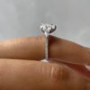 3.0Ct Pear Diamond Engagement Rings, Pear Shape Moissanite Anniversary Pave Set Ring in 14k Gold - GRA Certified 3.0Ct Pear Diamond Engagement Rings, Pear Shape Moissanite Anniversary Pave Set Ring in 14k Gold - GRA Certified