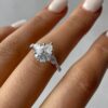 3.0Ct Pear Diamond Engagement Rings, Pear Shape Moissanite Anniversary Pave Set Ring in 14k Gold - GRA Certified 3.0Ct Pear Diamond Engagement Rings, Pear Shape Moissanite Anniversary Pave Set Ring in 14k Gold - GRA Certified