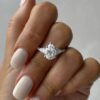 3.0Ct Pear Diamond Engagement Rings, Pear Shape Moissanite Anniversary Pave Set Ring in 14k Gold - GRA Certified 3.0Ct Pear Diamond Engagement Rings, Pear Shape Moissanite Anniversary Pave Set Ring in 14k Gold - GRA Certified