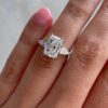 3.0Ct Radiant 3 Stone Engagement Ring