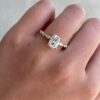 4 Carat Elongated Cushion Cut Moissanite Engagement Rings, Annivrsary Ring in 14k Gold - GRA Certified 4 Carat Elongated Cushion Cut Moissanite Engagement Rings, Annivrsary Gifts Ring in 14k Gold - GRA Certified