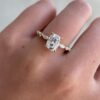 4 Carat Elongated Cushion Cut Moissanite Engagement Rings, Annivrsary Ring in 14k Gold - GRA Certified 4 Carat Elongated Cushion Cut Moissanite Engagement Rings, Annivrsary Gifts Ring in 14k Gold - GRA Certified