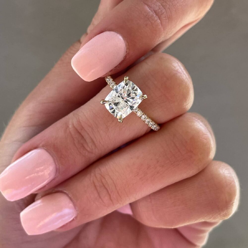 3.05Ct Moissanite Vintage Engagement Rings, Wedding Ring For Women in 14k Gold - GRA Certified