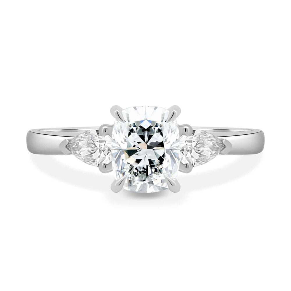2.50Ct Elongated Cushion Cut Diamond Ring, Anniversary Ring For Women in 14k Gold - GRA Certified