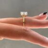 2.0Ct Simple Engagement Rings, Solitaire 14k Gold Rings 2.0Ct Simple Engagement Rings, Art Deco Solitaire Engagement Rings in 14k Gold - GRA Certified