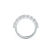 2.50Ct Wedding Ring For Women, Asscher Moissanite Diamond Half Eternity Ring in 14K Gold