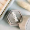 5 carat Wedding band , Pear Eternity Ring for Women, Moissanite Full Eternity Ring 14K Gold