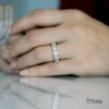 Emerald Cut Wedding Rings , 8.0 Carat East West Asscher and Emerald Moissanite Full Eternity Ring 14K Gold Emerald Cut Wedding Rings , 8.0 Carat East West Asscher and Emerald Moissanite Full Eternity Ring 14K Gold