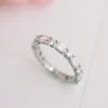 2.50Ct Moissanite Eternity Band, Emerald and Round East West Full Eternity Ring 14K Gold 2.50Ct Moissanite Eternity Band, Emerald and Round East West Full Eternity Ring 14K Gold