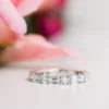 2.50Ct Moissanite Eternity Band, Emerald and Round East West Full Eternity Ring 14K Gold 2.50Ct Moissanite Eternity Band, Emerald and Round East West Full Eternity Ring 14K Gold