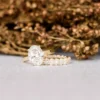 5 Carat Oval Diamond Eternity Band, Moissanite Anniversary Ring Crafted in 14K Gold