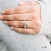 Moissanite Wedding Bands, Designer Ring For Women, Half Eternity Ring in 14K Gold Designer Ring For Women, Moissanite Wedding Bands, Half Eternity Ring in 14K Gold