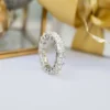 Eternity Wedding Ring for Women, Princess Cut Moissanite Full Eternity Ring 14K Gold