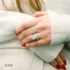 3 Ct Oval Diamond Ring, Moissanite Half Eternity Ring For Women in 14K Gold Oval Diamond Wedding Ring, Moissanite Half Eternity Ring For Women in 14K Gold