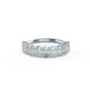 Oval Diamond Wedding Ring, Moissanite Half Eternity Ring For Women in 14K Gold