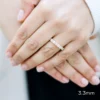 Moissanite Eternity Ring For Women U Prong Set Wedding Bands Half Eternity Ring in 14K Gold U Prong French Wedding Bands, Round Moissanite Half Eternity Ring in 14K Gold